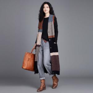Mid-Calf Colorful Knitting Vest