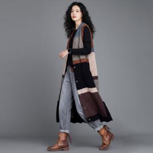 Mid-Calf Colorful Knitting Vest