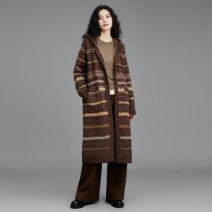 Winter Cashemere Blend Fair Isle Hooded Cardigan