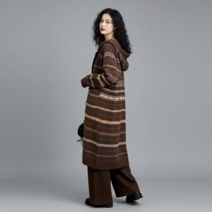 Winter Cashemere Blend Fair Isle Hooded Cardigan