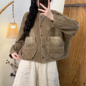 City Chic Front Pocket Corduroy Jacket