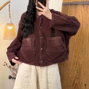 City Chic Front Pocket Corduroy Jacket