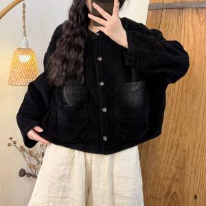 City Chic Front Pocket Corduroy Jacket