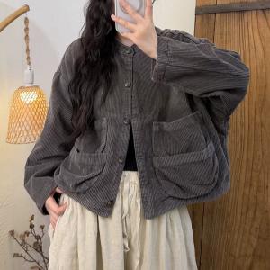 City Chic Front Pocket Corduroy Jacket