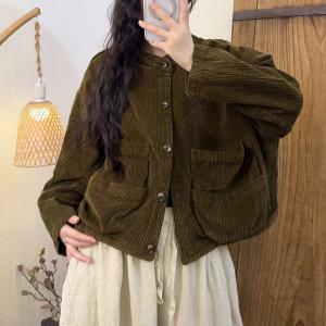 City Chic Front Pocket Corduroy Jacket