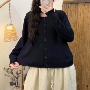 Fall Fashion Button Down Cotton Blend Knitwear