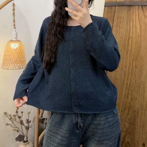 Fall Fashion Button Down Cotton Blend Knitwear