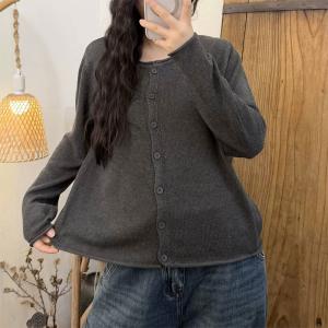 Fall Fashion Button Down Cotton Blend Knitwear
