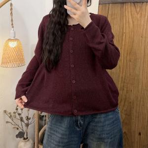 Fall Fashion Button Down Cotton Blend Knitwear