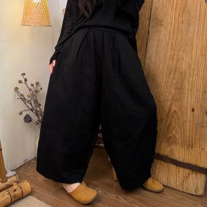 Loose-Fit Cotton Casual Barrel Pants
