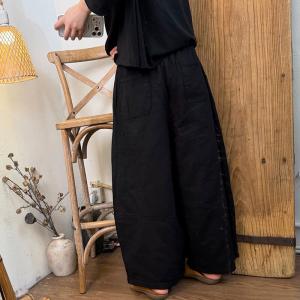 Loose-Fit Cotton Casual Barrel Pants
