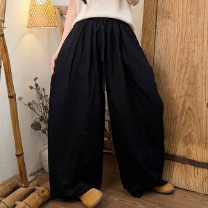 Comfortable Cotton Loose Wide Leg Pants