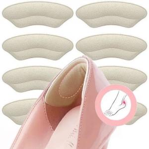 Heel Cushion Pads Self Adhesive Heel Grips for Loose Shoes Anti Slip Shoe Inserts Liners To Prevent Blisters 4 Pairs