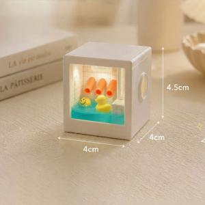 Cute Poolrooms Duck Decor LED Light Up Backrooms-Inspired Miniature with Side Window