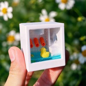 Cute Poolrooms Duck Decor LED Light Up Backrooms-Inspired Miniature with Side Window
