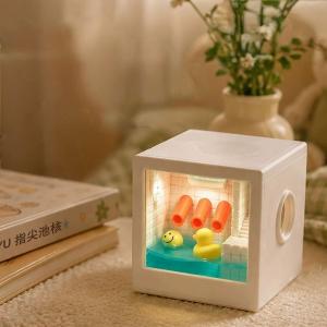 Cute Poolrooms Duck Decor LED Light Up Backrooms-Inspired Miniature with Side Window