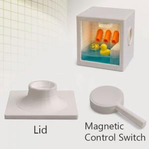 Cute Poolrooms Duck Decor LED Light Up Backrooms-Inspired Miniature with Side Window