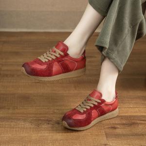 Casual Sports Leather Walk Trainners