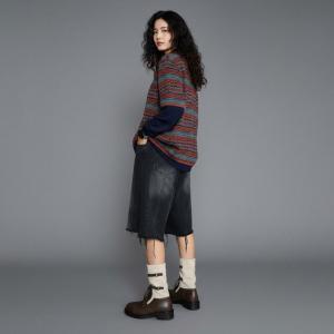 Polo Neck Overiszed Fair Isle Sweater