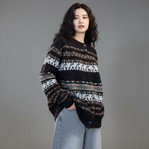 Crew Neck Christams Fair Isle Sweater