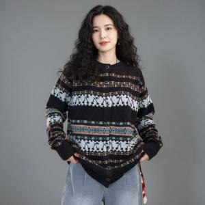Crew Neck Christams Fair Isle Sweater