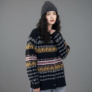 Crew Neck Christams Fair Isle Sweater