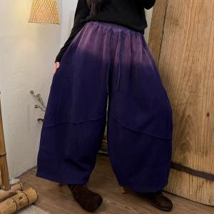 Color Gradient Cototn Wide Leg Sweat Pants