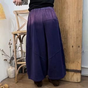 Color Gradient Cototn Wide Leg Sweat Pants
