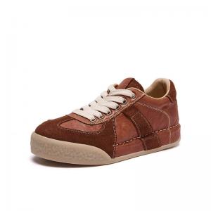 Sports Style Leather Platform Trainners