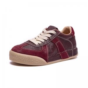 Sports Style Leather Platform Trainners