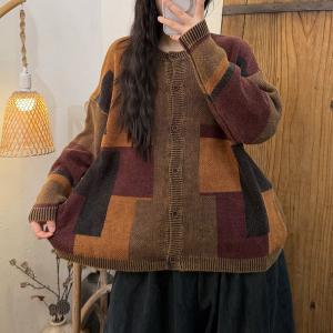 Color Blocks Long Sleeves Knit Sweater