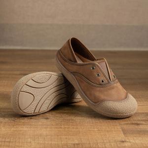 Wide Toe Comfort Leather Laofers