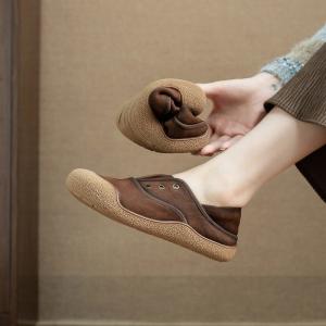 Wide Toe Comfort Leather Laofers