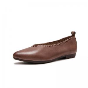 Business Casual Leather Pointed Toe Flats