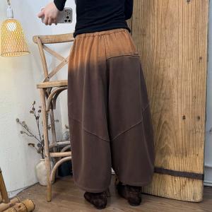 Color Gradient Cotton Wide Leg Sweatpants