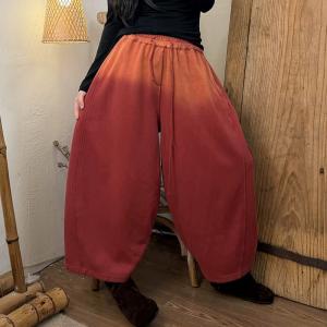 Color Gradient Cotton Wide Leg Sweatpants