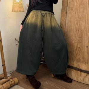 Color Gradient Cotton Wide Leg Sweatpants
