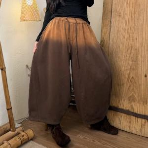 Color Gradient Cotton Wide Leg Sweatpants