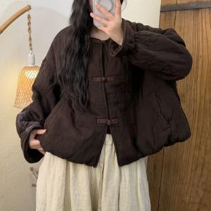 Chinese Frog Buttons Quilted Short Coat