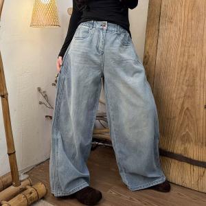 High Waist Light Wash Straight Leg Jeans