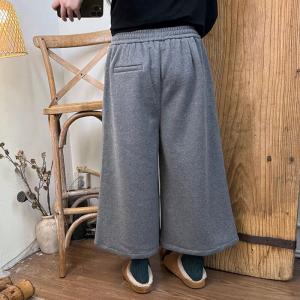 Casual Chic Fleeced Lining Cotton Sweat Pants