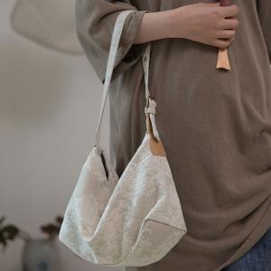 Jacquard Linen Causal Hobo Bag