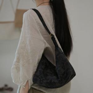 Jacquard Linen Causal Hobo Bag