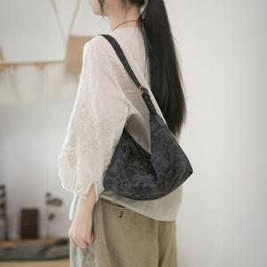 Jacquard Linen Causal Hobo Bag