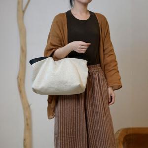 Versatile Cotton Linen Boho Handbag / Shoulder Bag