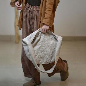 Oriental Chic Cotton Linen Embroidery Hobo Bag