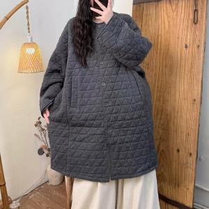 Midi Diamond-Quilted Cotton Padded Coat