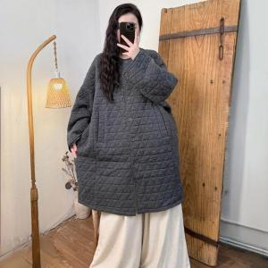 Midi Diamond-Quilted Cotton Padded Coat
