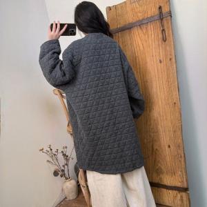 Midi Diamond-Quilted Cotton Padded Coat
